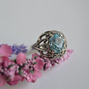 Sterling and topaz ring